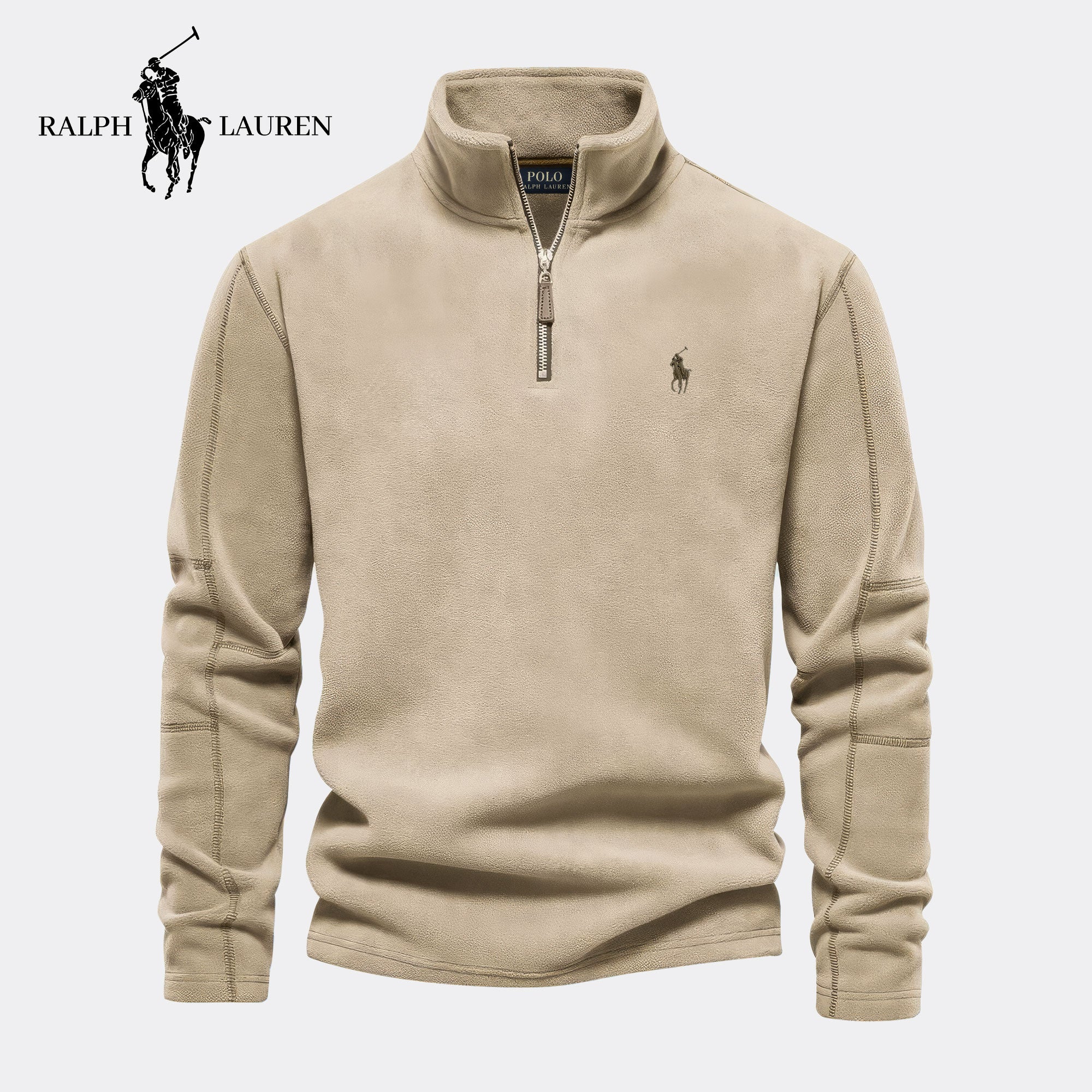 RL Essential Halve Rits Trui