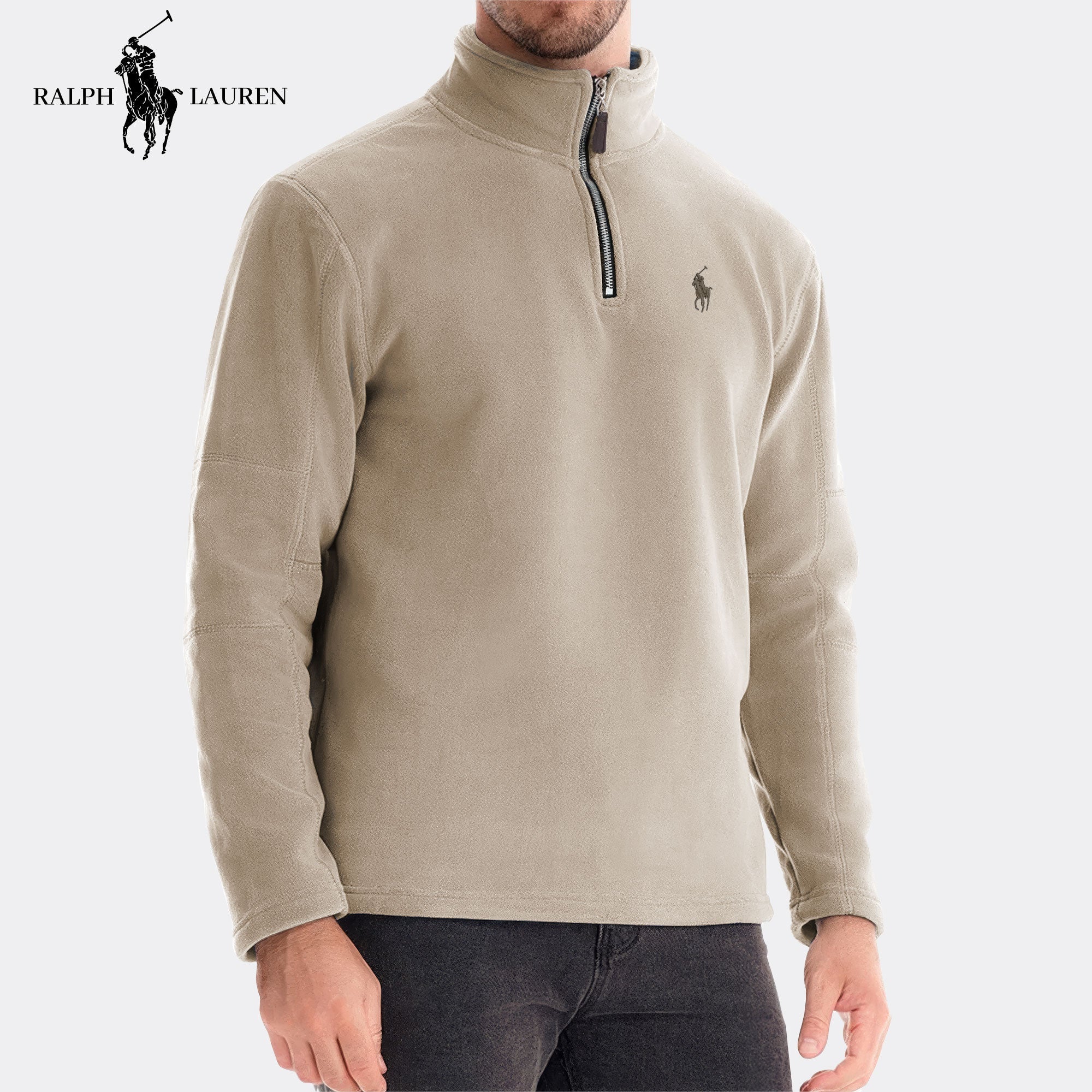 RL Essential Halve Rits Trui