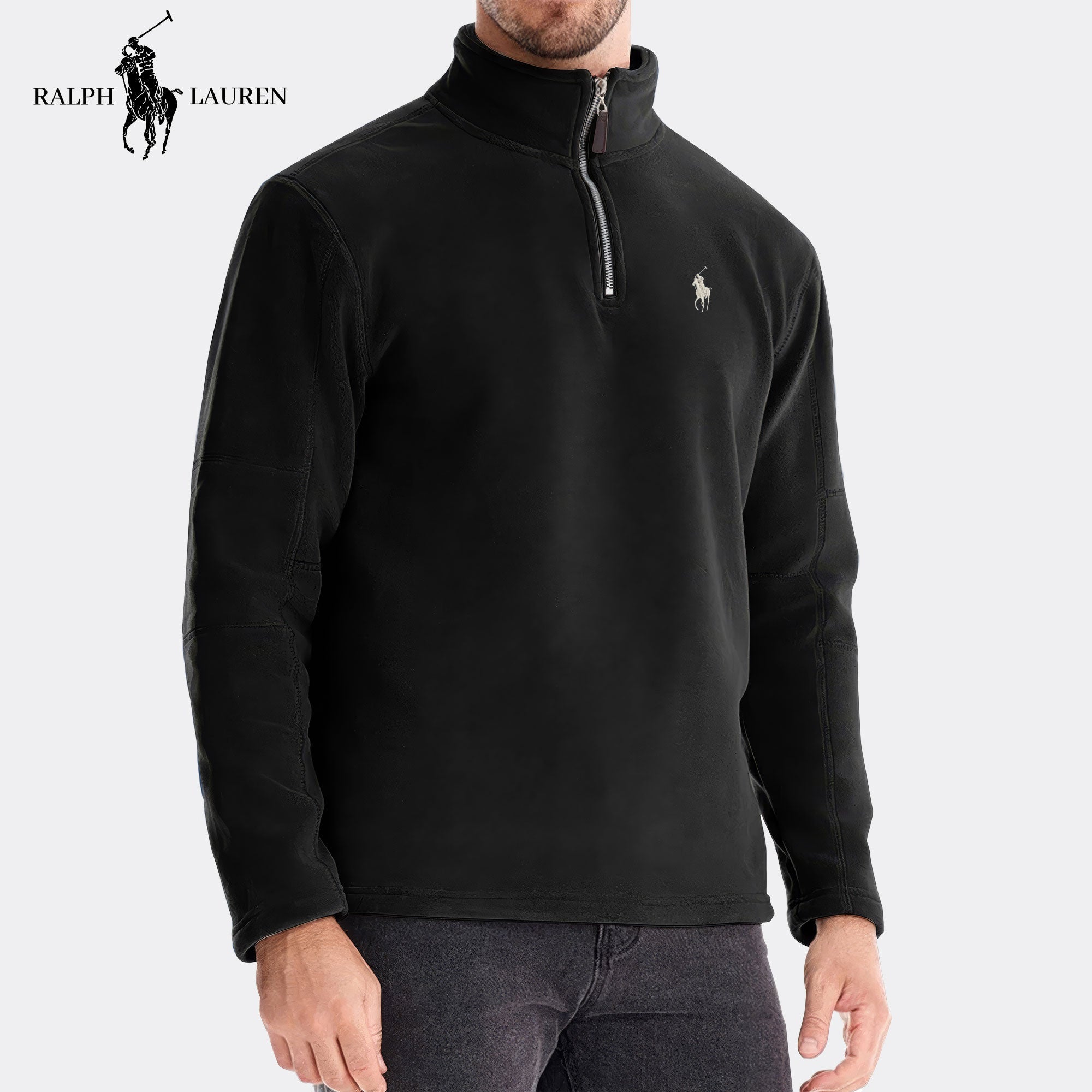 RL Essential Halve Rits Trui