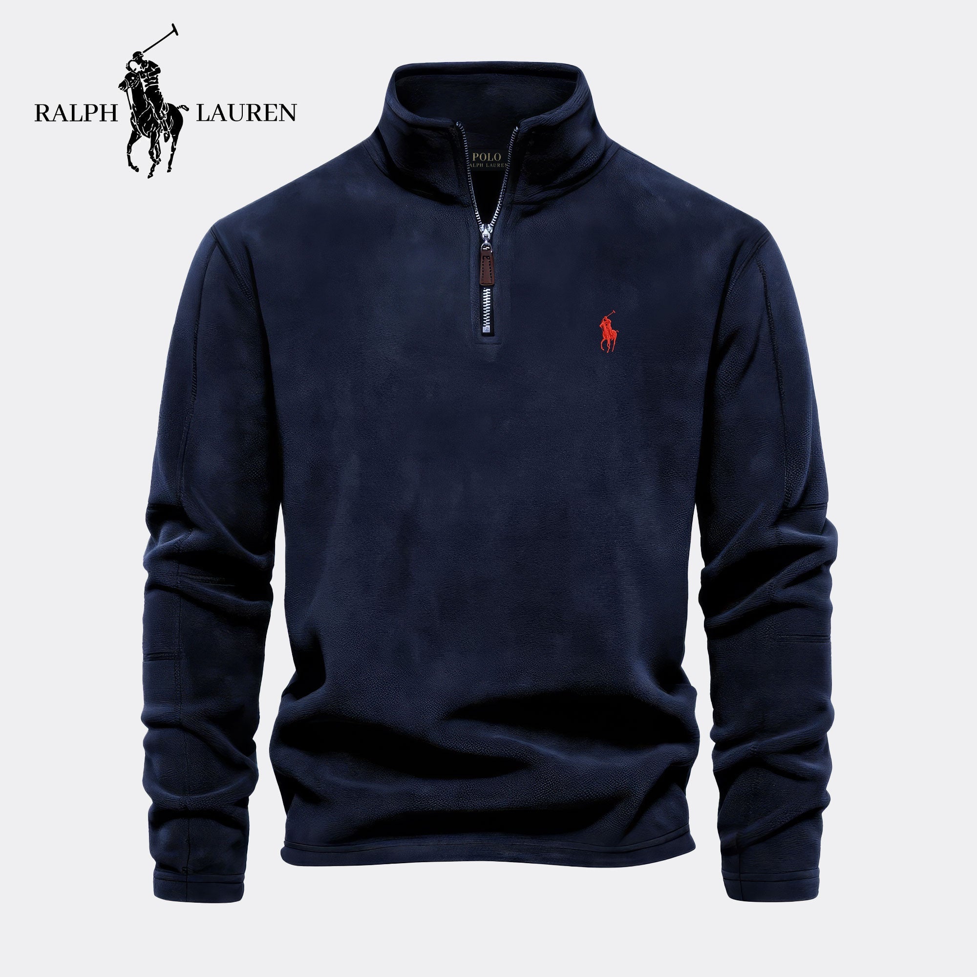 RL Essential Halve Rits Trui