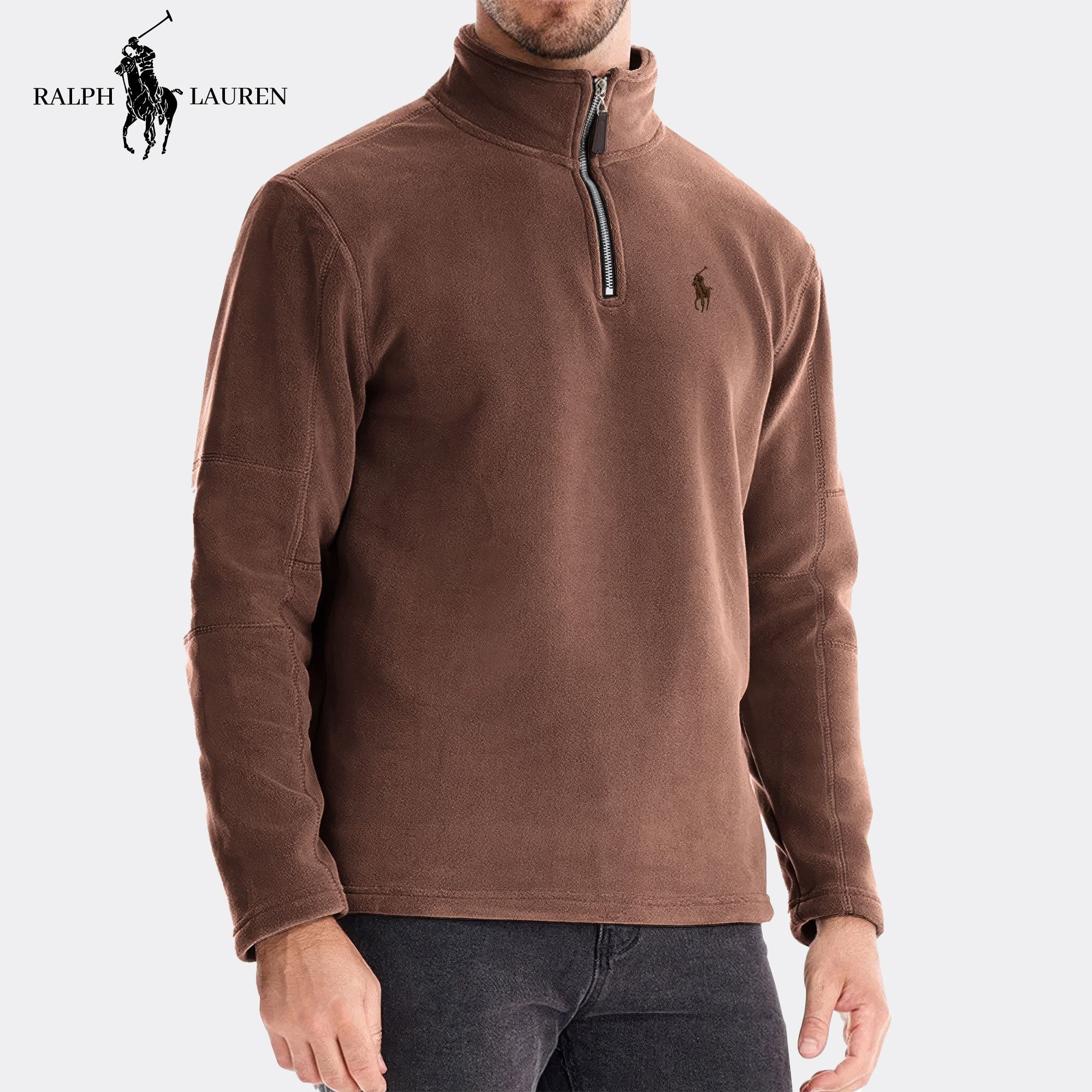 RL Essential Halve Rits Trui