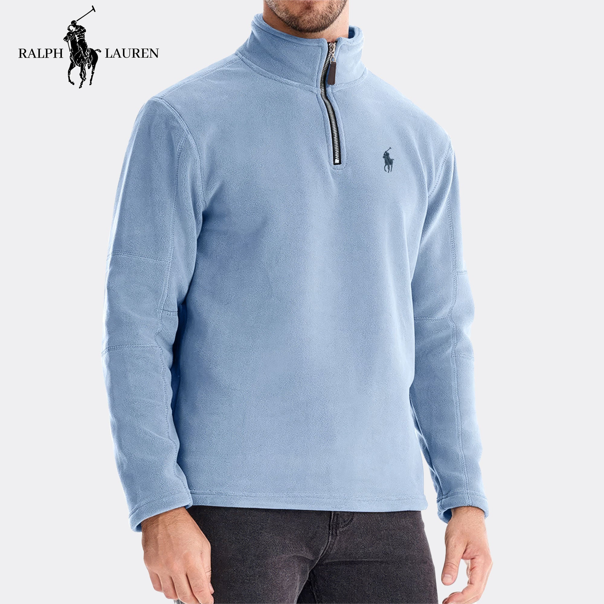 RL Essential Halve Rits Trui